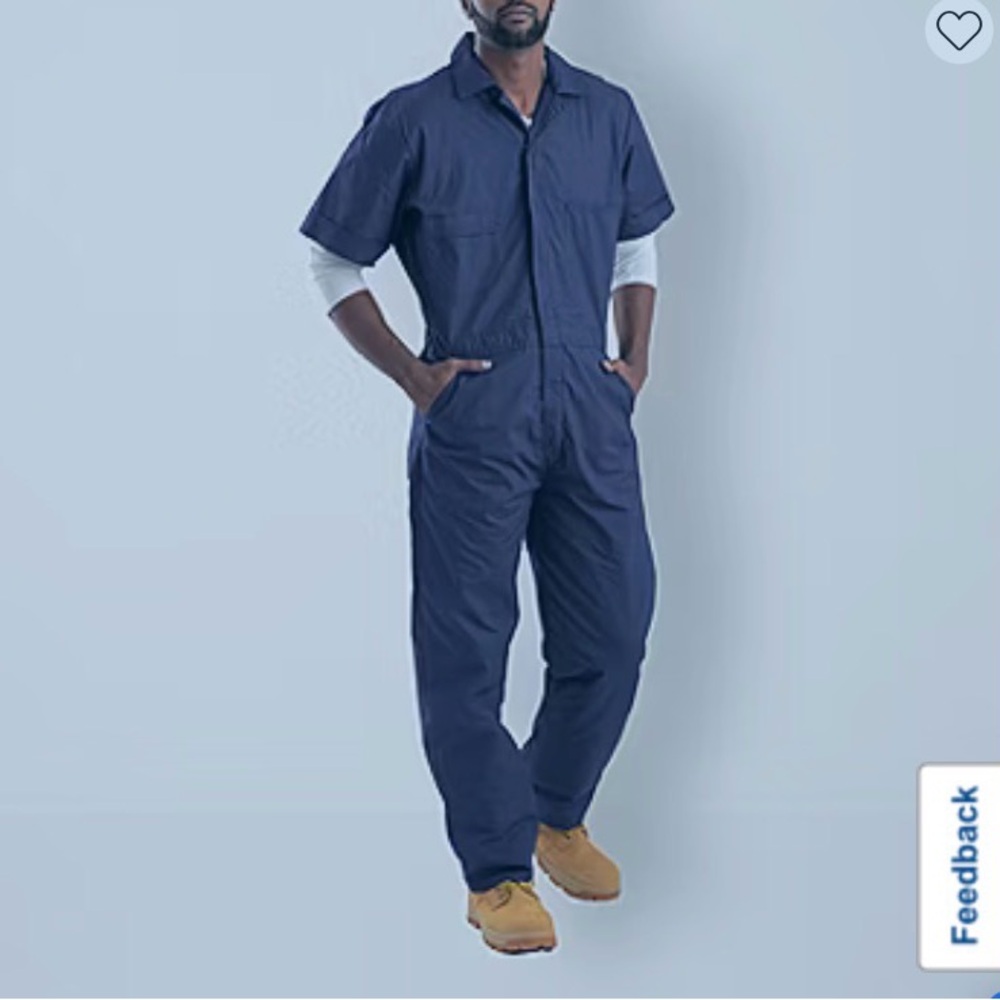 Berne Heritage Mens Big and Tall Short Sleeve Workwear Coverall Size 2XL